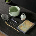 Custom Logo Handmade 100% Bamboo Matcha Whisk Set With Whisk Holder and Tea Bowl