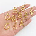 Stainless Steel Bamboo Initials Pendant 26 Charm Letter Alphabet A- Z 18K Gold PVD Plated Factory Wholesale Bulk Order Cheap Hot