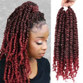 AliLeader Bomb Twist Crochet Hair With Curly Ends 12 Inches Spring Twist Crochet Hair Braids Short Pre-twisted Passion Twist