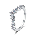 S925 Sterling Silver V-Type Engagement Rings with Moissanite High-End Wedding Jewelry Premium for Couples