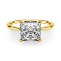 Fine Jewellery 925 Sterling Silver Ring Princess Cut 0.8 Carats 1.5 Carats Moissanite Engagement Ring