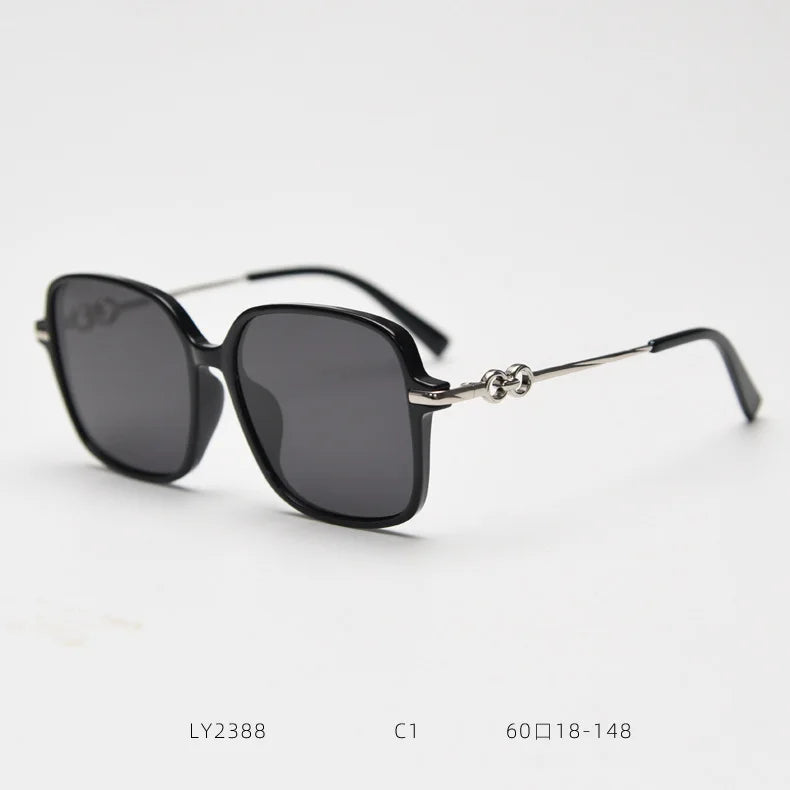 Male square Sunglasses Uv400 Women CP Acetate Unisex Polarized Sun Glasses for Men Accessories 2024 Brown Green Grey
