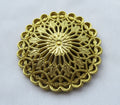Arched Brass Filigrees 37mm Large Flower Bead Caps