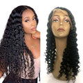 Professional Pure Hand Made Human Hair Wigs Raw Indian Deep Wave Human Hair Lace Front Wigs