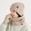 Wholesale Warm Wool Three-Piece Hats Scarves Gloves Winter Windproof Knitted Hats and Gloves Beanie Set
