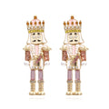 2022 Hot Sale Cute Cartoon Character Earrings Statement Oil Drip Diamond Nutcracker Soldier Earrings for Women Girls