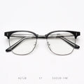 Retro Eyebrow Glasses Frame Anti Blue Light Myopia Eyeglasses Casual Half Frames Men Design Classic Flat Light Glasses Female