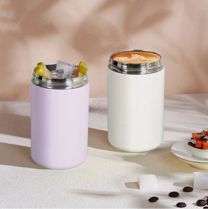 304 Stainless Steel Vacuum Flask Portable Hand-Held Straw Cup Male and Female Students Double Drinking Water Cup