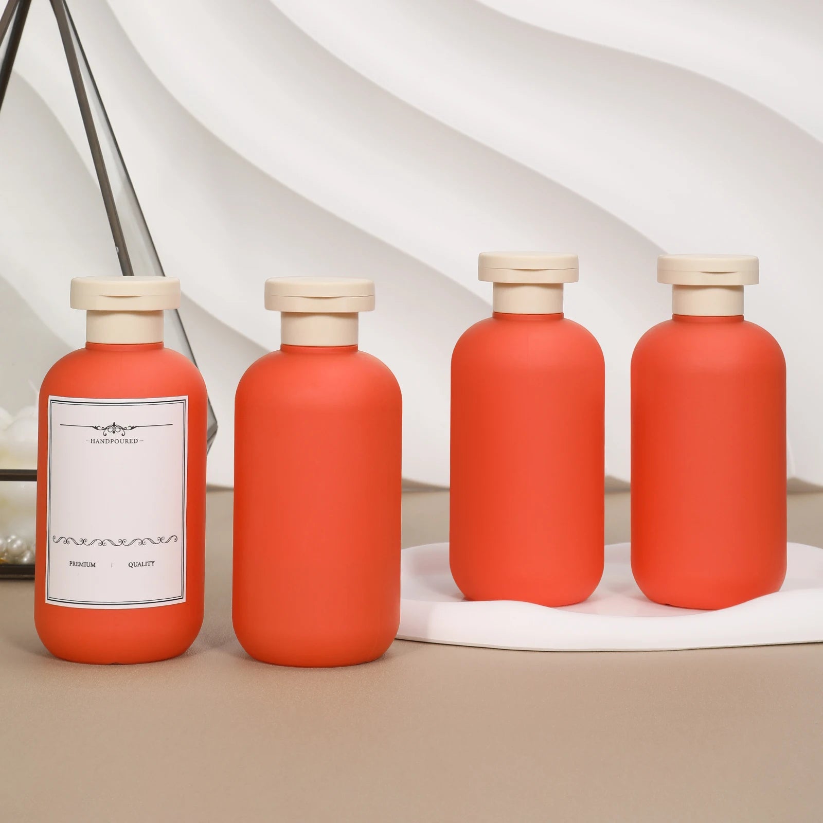 New Design Flip Top Cap Plastic Travel Lotion Cosmetic Shampoo Bottle