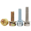 M3 M4 M5 M6 Phillips Cross Socket Washer Hex Head SEMS Screw Metric Thread Outer Hexagon Combination Bolt Steel Nickel Plated