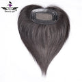 Natural Brazilian Virgin Hair Hand Made Silk Base Straight Natural Black Color Mini Size Human Hair Clip in Bangs