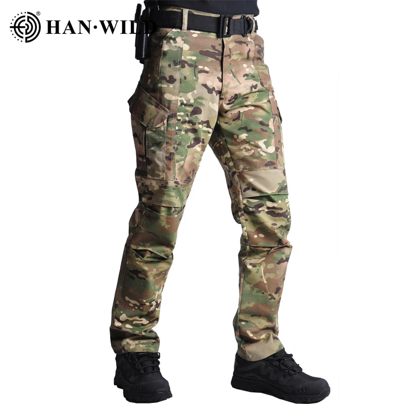 HAN WILD Jungle Camouflage Training Overalls Outdoor Tear Resistant Tactical Pants