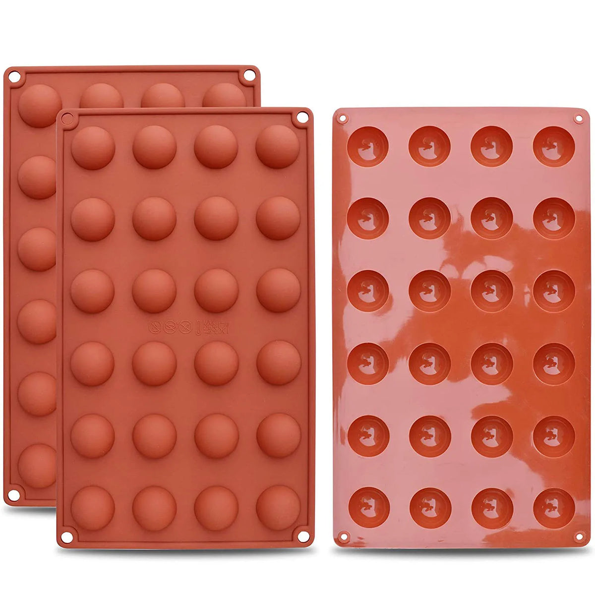 Mini 24-Cavity Semi Sphere Molde De Esfera Half Circle Sphere Silicone Chocolate Bombs Baking Molds MegaBDM