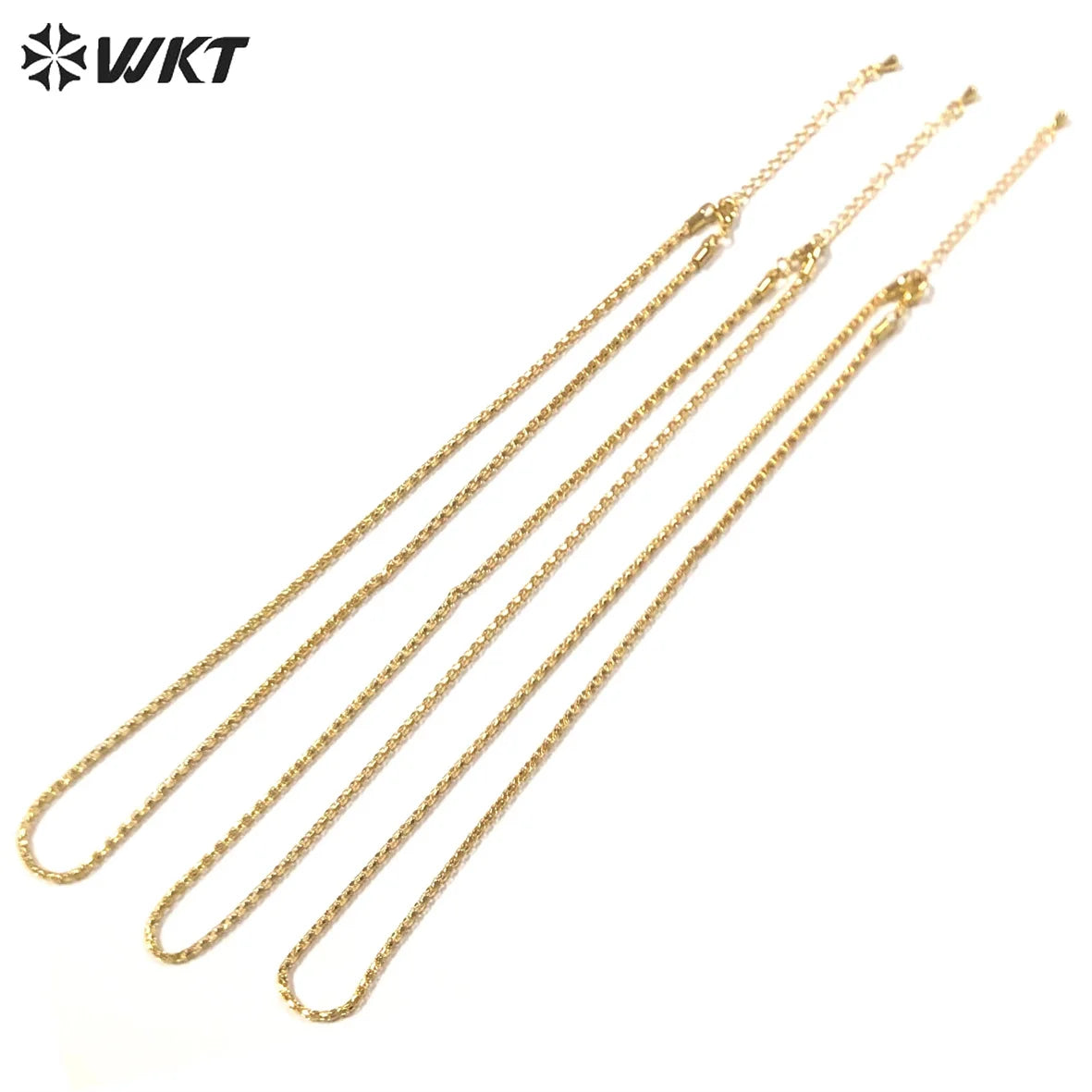 WT-BFN030 WKT 2022 Unique Style Yellow Brass With Gold Necklace New Arrival Hot Sale for Women Metal Necklace Jewelry