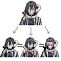 Demon Slayer 3D Motion Die Cut Sticker Waterproof Anime Cartoon Sticker for Home Decoration