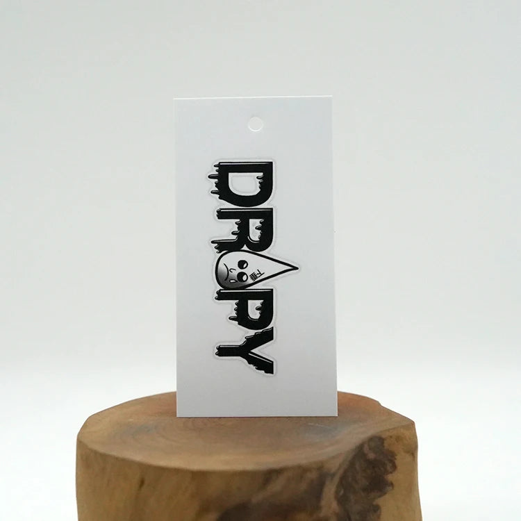 Barcode Thermal Printing Blank Garment Printed Cardboard Clothing  Hang Tag Rolls