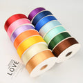 Factory Stock Ribbon 196 Solid Colors 4cm 100 Yards Per Roll Single Face Polyester Satin Ribbon