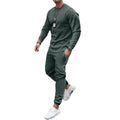 Custom Logo Long Sleeve Training Fitness Sports Trousers Men TracksuitsTwo Piece Set