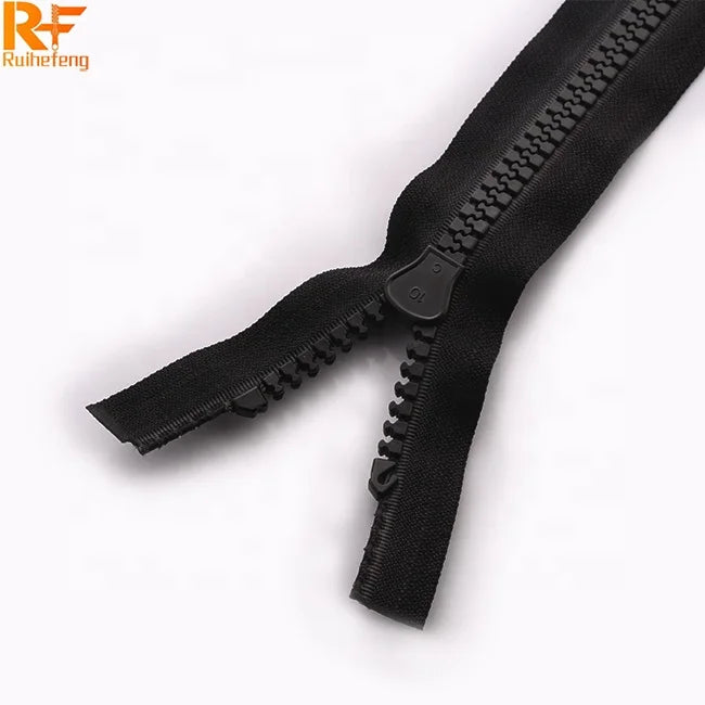 Eco Open-end Black #10 Vinlon Resin Zipper for Garment Close End Plastic Zipper