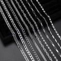 2022 Stainless Steel Fashion  Jewelry  Hip Hop Sliver Chain Necklace  Curb Cuban Link Chain Necklace for Men Women