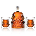 Bar Accessories Cocktail 750ml Unique Glass Bottle Flask Carafe Transparent Creative Whiskey Decanter Set with 2 Glasses 150ml