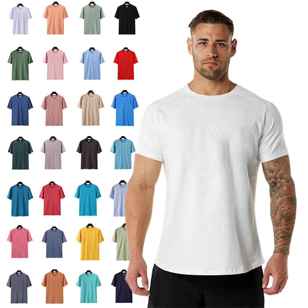 Premium Cotton Blank Heavyweight White Black Streetwear Oversize White Blank Black T Shirt
