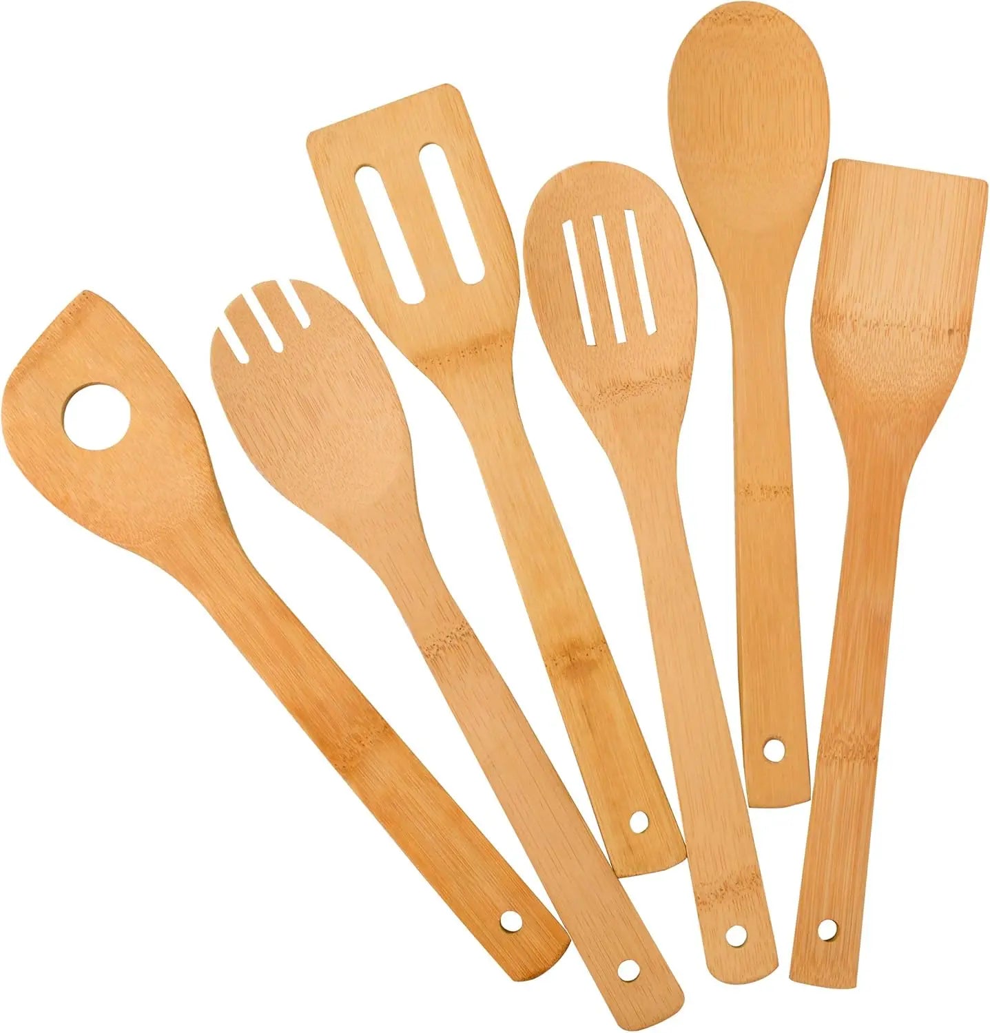 Cheap Price Wooden Spoon and Spatula Cooking Bamboo Wooden Spoons Personalized Logo Wooden Cooking Utensils Set
