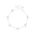 Silverbene Cute Shell Pearl Conch 925 Sterling Silver Layered Bracelets