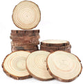 3.5-4IN Unfinished Natural Pine Wood Slice Wooden DIY Round Crafts Homemade Christmas Ornaments Antique Fairy Wedding Decoration