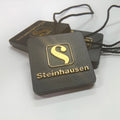 Custom Embossed Logo Lock Plastic Watch Hang Tags Clothing Shoes Garment String Labels Stamp Technique Customizable Jewelry