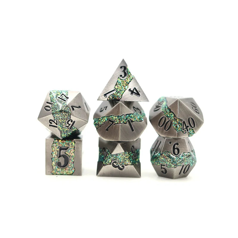 Polyhedral D20 Dnd Dice Custom Metal Dice Set