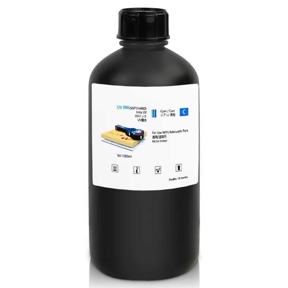 Hard LED UV Ink UV Curing Ink for Epson I3200 XP600 I1600 TX800 L805 1390 DX4 DX5 DX7 DX10 UV Printer