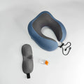 Hot Selling Travel Pillow Set Include 3D Eyemask and Earplugs  Magnetic Therapy Cloth 100% Memoray Foam Travek Neck Pillow Set