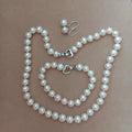 925 Silver Earring High Luster 9 mm Pearl Set Freshwater Pearl Jewelry Set for Wedding Factory Pricewholesale