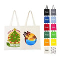 Custom Printed Cotton Canvas Women's Tote Bag Handbag with Sublimation Blanks for Shopping for Promotions