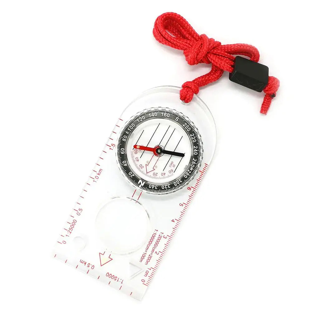 Compass Navigation Map Reading Scouts Camping Hiking Scale Ruler Outdoor Orienteering Tools