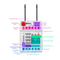 Professional  4 Channel  Power Amplifier Audio Mixer With Wireless Microphone for Stage DJ Singing Speech