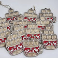 2024 Arbol De Navidad Personalized Blank  Laser Cut Plywood Christmas Ornament Navidad Decoracion Pendants