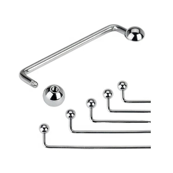 Grade 23 Titanium Staple Bar for Children Orthodox round Tops Surface Piercing Barbell for Engagement