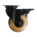 Chinese Supplier Wooden Wheel Caster 3 Inch 75MM Swivel Furniture Castor With Brake