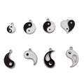 Enamel Alloy Gossip Pattern Yin Yang Charms Pendant Yoga Meditation Pendants for Earrings Necklace Bracelet Jewelry Making