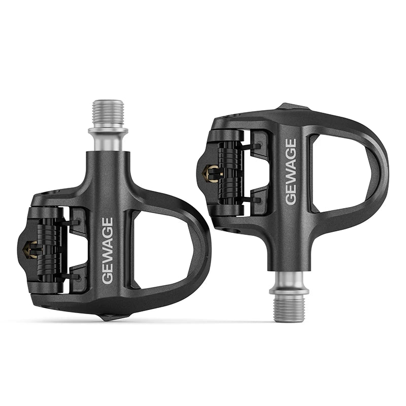 GEWAGE Road Bike Pedal City Ride Bicycle Parts Nylon Fiber Self-Locking Cleat Pedals With Free Cleat Parts
