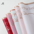 Zexwrap New English Love Everyone Golden Edge Waterproof Korean Bouquet Wrapping Paper
