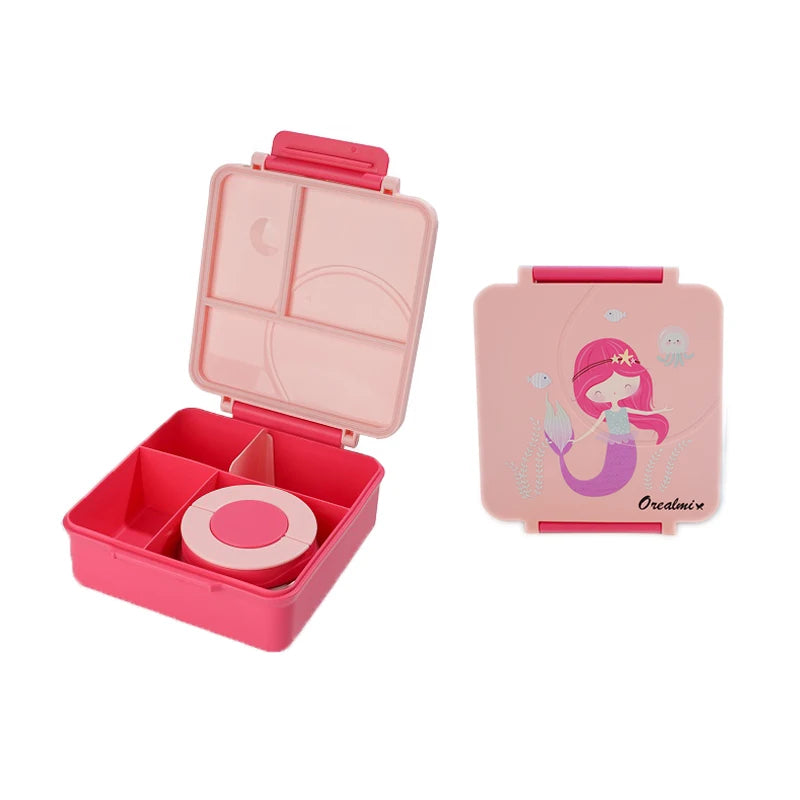 Wholesale Bento Boxes Custom Lunchbox 4 Compartment Insulated Thermal Lunch Box for Adult and Kids