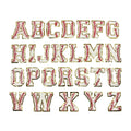 NCB0374 Clothing Accessories Multi Colors Self-adhesive Glitter Diy Embroidery Letters Patches Custom Towel Stickers