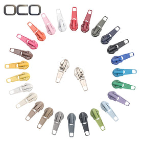 OCO Factory 26 Colors Zinc Alloy Auto Lock Nickel-Free Modern Zipper Pull Slider Accessories Customizable Sizes Free Samples