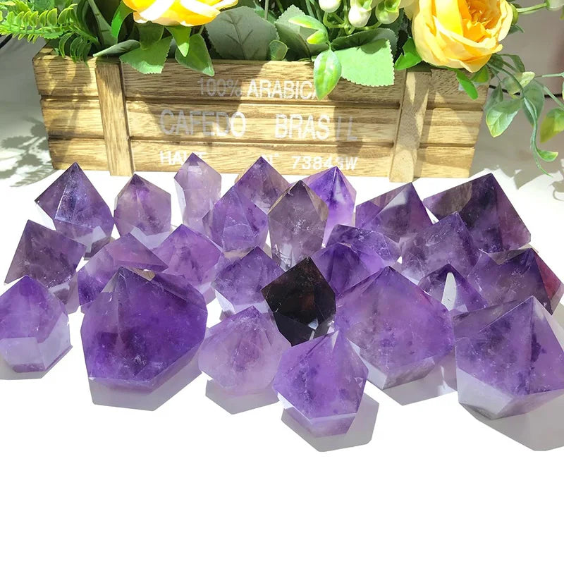 Bulk Wholesale Natural Gemstone Crystal Healing Stones Amethyst Crystal Wand Point