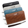 Europe and America Hot Sell Mobile Phone Bag Large Capacity Business Handbag Men's Long PU Leather Letter Wallet