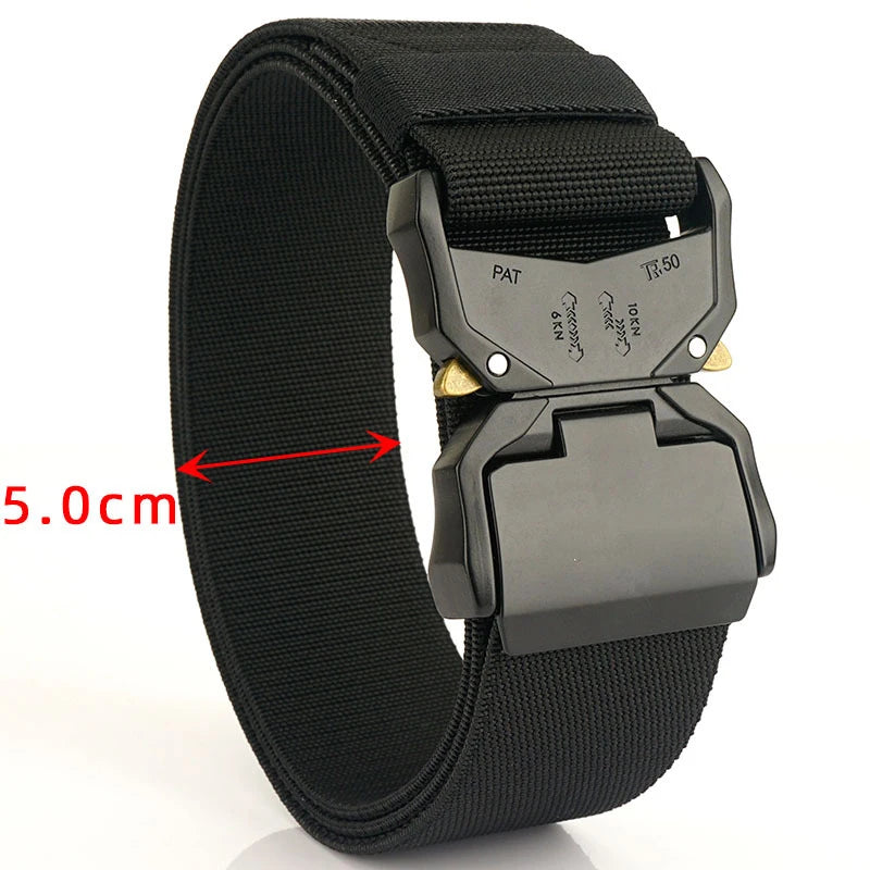 Wholesale Heavy Duty 4.5cm 5cm Nylon Web Fabric Belts Tactical Waist Belt with Aluminum Alloy for Buckle Adjustable Riggers Belt