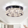 Small K9 Crystal Chandelier LED Ceiling Light Dimmable Round Light with Remote Control for Room Application